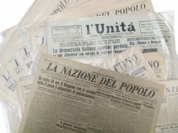 La Nazione del Popolo, fascicoli sparsi, annate 1944-1946  - Asta Libri Antichi e d'Arte - Associazione Nazionale - Case d'Asta italiane