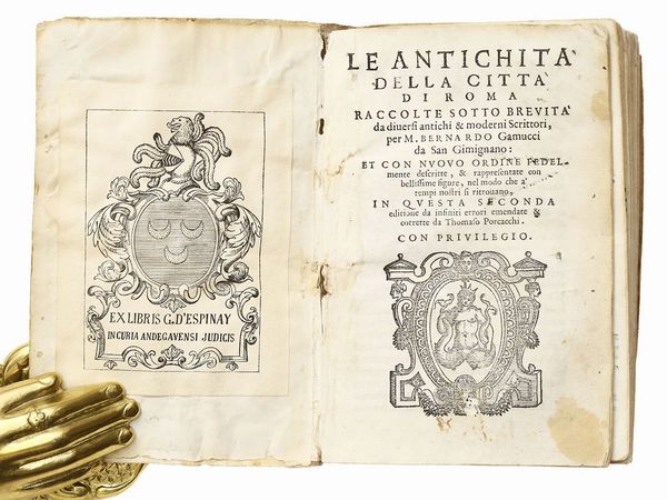 Bernardo Gamucci : Le antichit della citt di Roma ...  - Asta Libri Antichi e d'Arte - Associazione Nazionale - Case d'Asta italiane
