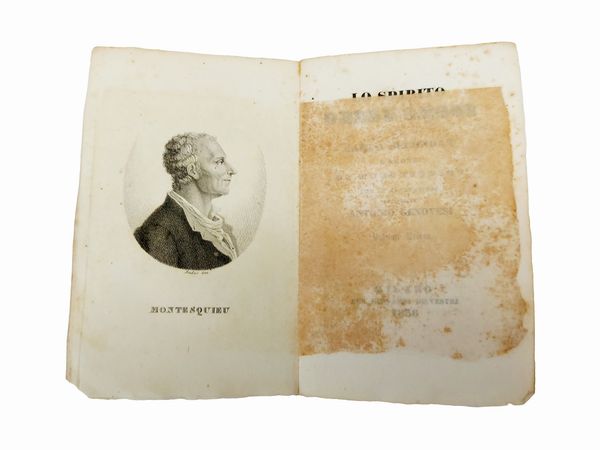 Lo spirito delle leggi di Carlo Secondat barone di Montesquieu  - Asta Libri Antichi e d'Arte - Associazione Nazionale - Case d'Asta italiane