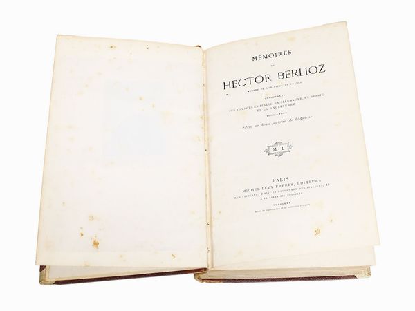 Hector Berlioz : M�moires ...  - Asta Libri Antichi e d'Arte - Associazione Nazionale - Case d'Asta italiane