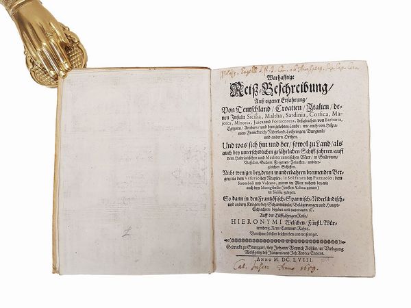 Hieronymus Welsch : Warhafftige Reiss-Beschreibung  - Asta Libri Antichi e d'Arte - Associazione Nazionale - Case d'Asta italiane