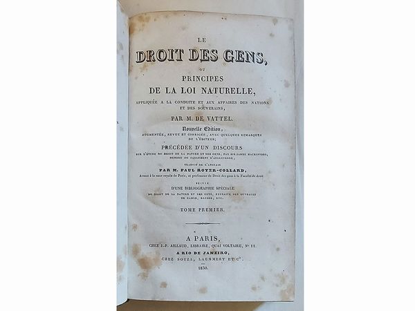 Charles De Martens Le Baron : Causes clbres du droit des gens  - Asta Libri Antichi e d'Arte - Associazione Nazionale - Case d'Asta italiane