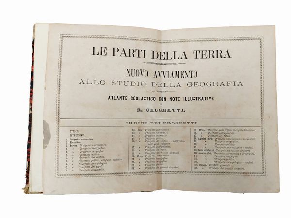 Le parti della terra. Nuovo avviamento allo studio della geografia  - Asta Libri Antichi e d'Arte - Associazione Nazionale - Case d'Asta italiane