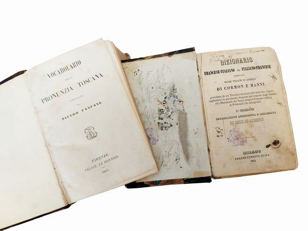 Vocabolario della pronunzia toscana compilato da Pietro Fanfani  - Asta Libri Antichi e d'Arte - Associazione Nazionale - Case d'Asta italiane