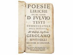Fulvio Testi - Poesie liriche del sig. conte d. Fulvio Testi commendatore dell'Innoiosa