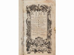 GABRIELLO CHIABRERA - Rime del sig. Gabriello Chiabrera...