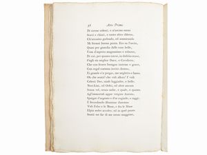 Torquato Tasso : Aminta favola boschereccia di Torquato Tasso ora per la prima volta alla sua vera lezione ridotta  - Asta Libri Antichi e d'Arte - Associazione Nazionale - Case d'Asta italiane
