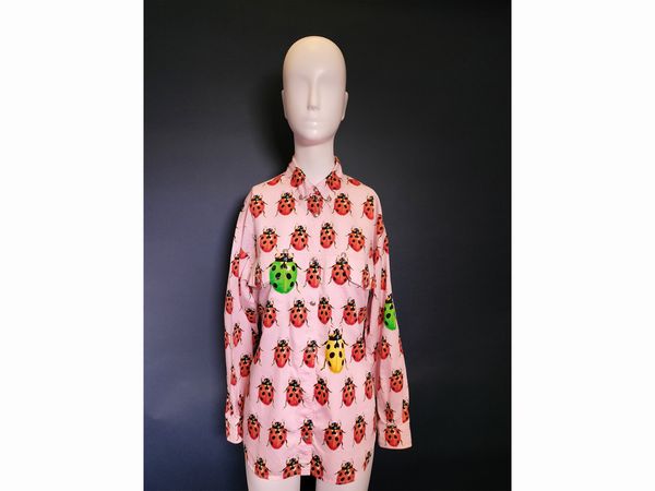 Gianni Versace camicia coccinelle  - Asta Fashion Vintage - Associazione Nazionale - Case d'Asta italiane
