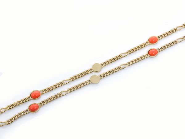 Cascio, lunga collana in metallo dorato e vetro  - Asta Fashion Vintage - Associazione Nazionale - Case d'Asta italiane