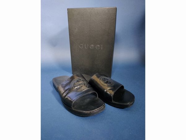 Gucci ciabatte in pelle  - Asta Fashion Vintage - Associazione Nazionale - Case d'Asta italiane