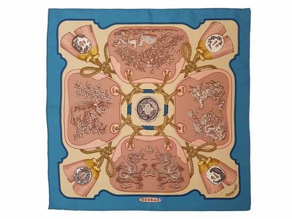 Herms sciarpina da collo  Tsubas di Christiane Vauzelles  - Asta Fashion Vintage - Associazione Nazionale - Case d'Asta italiane