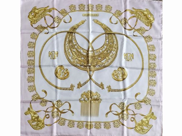 Herm�s foulard Les cavalier d'or Vladimir Rybaltchenko  - Asta Fashion Vintage - Associazione Nazionale - Case d'Asta italiane