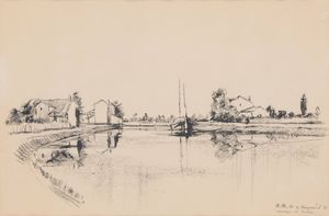 ALDO BERGAMINI - Paesaggio del Brenta