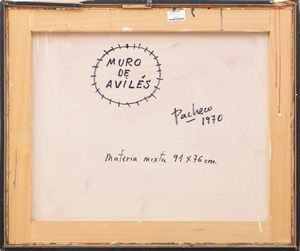 JULIAN PACHECO : Muro de Avils  - Asta Arte Moderna e Contemporanea - Associazione Nazionale - Case d'Asta italiane