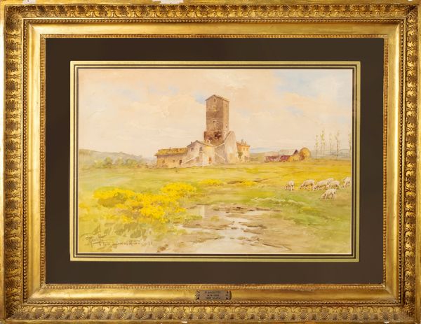 Filippo Anivitti : Roma, Torre Salaria  - Asta Arte Figurativa tra XIX e XX Secolo - Associazione Nazionale - Case d'Asta italiane