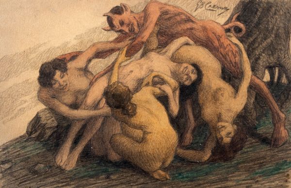 Giovan Battista Crema : Scena allegorica  - Asta Arte Figurativa tra XIX e XX Secolo - Associazione Nazionale - Case d'Asta italiane