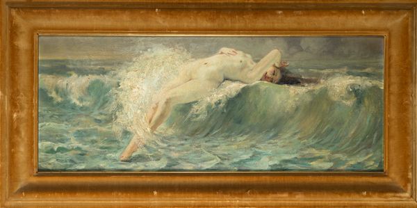 Scuola italiana fine del XIX secolo : Naiade  - Asta Arte Figurativa tra XIX e XX Secolo - Associazione Nazionale - Case d'Asta italiane