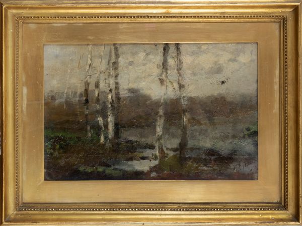 FILIBERTO PETITI : Pioppi lungo il fiume  - Asta Arte Figurativa tra XIX e XX Secolo - Associazione Nazionale - Case d'Asta italiane