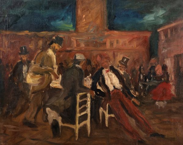 Achille Sdruscia : Al caff in piazza  - Asta Arte Figurativa tra XIX e XX Secolo - Associazione Nazionale - Case d'Asta italiane