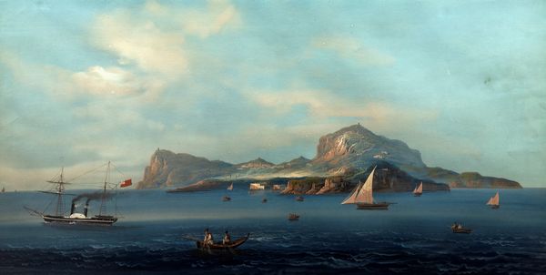 Attribuito a V. D’Esposito (Scuola napoletana metà del XIX secolo) : Isola di Capri  - Asta Arte Figurativa tra XIX e XX Secolo - Associazione Nazionale - Case d'Asta italiane