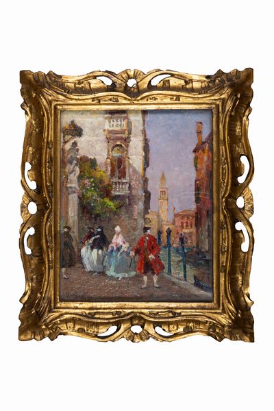 EUGENIO BONIVENTO : Venezia, Palazzo Rezzonico  - Asta Arte Figurativa tra XIX e XX Secolo - Associazione Nazionale - Case d'Asta italiane
