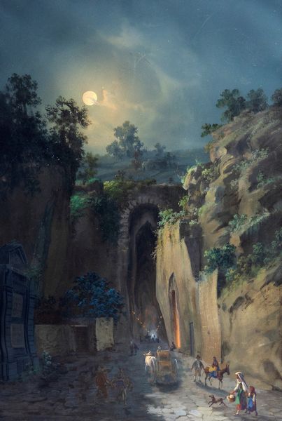 Gioacchino La Pira (attivo tra 1839 e 1875) : Grotta di Posillipo  - Asta Arte Figurativa tra XIX e XX Secolo - Associazione Nazionale - Case d'Asta italiane