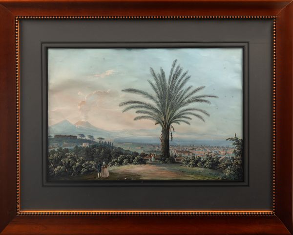 Attribuito a Giuseppe Scoppa (attivo a Napoli alla metà del XIX secolo) : Veduta di Napoli da Capodimonte  - Asta Arte Figurativa tra XIX e XX Secolo - Associazione Nazionale - Case d'Asta italiane