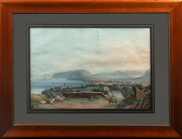 Attribuito a Giuseppe Scoppa (attivo a Napoli alla metà del XIX secolo) : Veduta di Sorrento  - Asta Arte Figurativa tra XIX e XX Secolo - Associazione Nazionale - Case d'Asta italiane