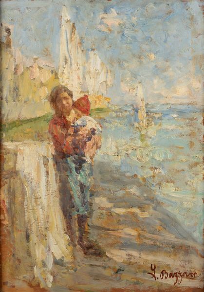 Leonardo Bazzaro : Donna chioggiotta  - Asta Arte Figurativa tra XIX e XX Secolo - Associazione Nazionale - Case d'Asta italiane