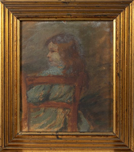 GUIDO TRENTINI : Bambina seduta di spalle  - Asta Arte Figurativa tra XIX e XX Secolo - Associazione Nazionale - Case d'Asta italiane