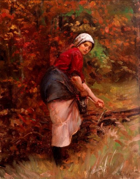 Giuseppe Magni : La giovane fascinaia  - Asta Arte Figurativa tra XIX e XX Secolo - Associazione Nazionale - Case d'Asta italiane