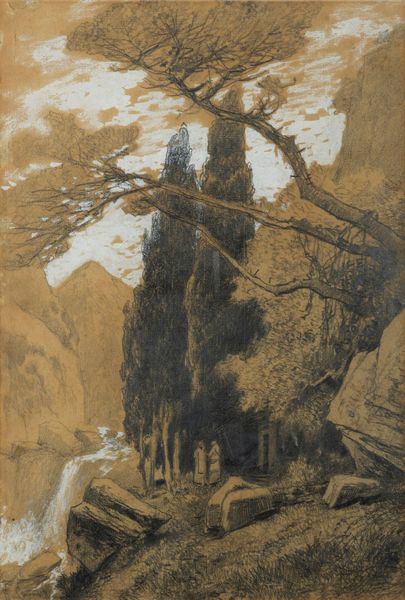 Hermann David Salomon Corrodi : Allombra dei cipressi  - Asta Arte Figurativa tra XIX e XX Secolo - Associazione Nazionale - Case d'Asta italiane