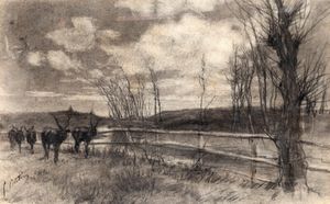 FILIBERTO PETITI - Coppia di disegni di paesaggio