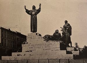 Giuseppe Tonnini : Bozzetto per il monumento di San Francesco in Piazza San Giovanni  - Asta Arte Figurativa tra XIX e XX Secolo - Associazione Nazionale - Case d'Asta italiane