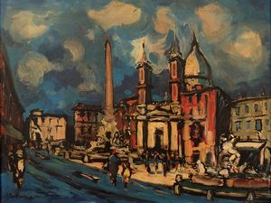 Achille Sdruscia - Roma, Piazza Navona