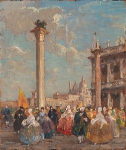 EUGENIO BONIVENTO - Venezia, le Colonne di San Marco