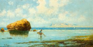 Gennaro Pardo - Marina palermitana con il Monte Pellegrino