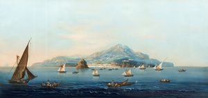 Attribuito a V. D’Esposito (Scuola napoletana metà del XIX secolo) - Isola di Ischia