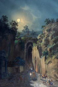 Gioacchino La Pira (attivo tra 1839 e 1875) - Grotta di Posillipo