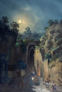 Gioacchino La Pira (attivo tra 1839 e 1875) - Grotta di Posillipo