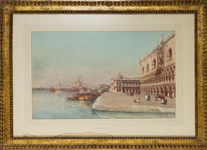 EMANUELE BRUGNOLI : Palazzo Ducale a Venezia  - Asta Arte Figurativa tra XIX e XX Secolo - Associazione Nazionale - Case d'Asta italiane