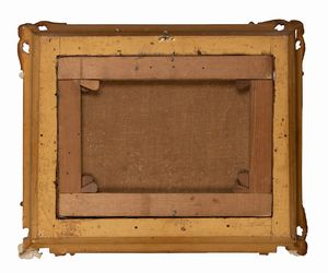 Scuola lombarda prima metà del XIX secolo : Veduta con strada lungolago  - Asta Arte Figurativa tra XIX e XX Secolo - Associazione Nazionale - Case d'Asta italiane