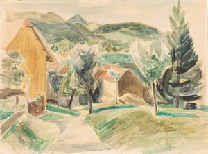 Scuola europea del XX secolo - Baite a Reigoldswil