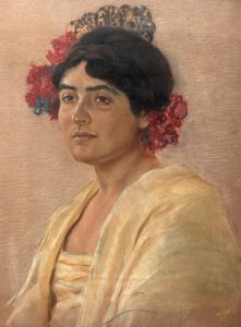 Attribuito a Gaele Covelli (Crotone 1872-Firenze 1932) - La spagnola