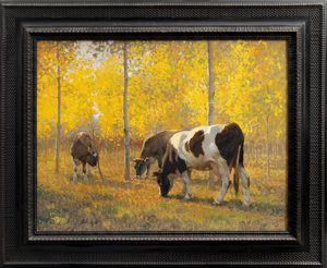 Alberto Zardo : Pascolo d'autunno  - Asta Arte Figurativa tra XIX e XX Secolo - Associazione Nazionale - Case d'Asta italiane