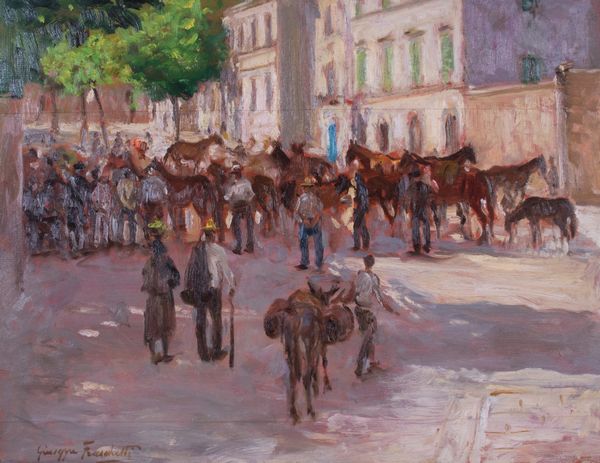 Giuseppe Fraschetti : Requisizione di quadrupedi a Sorano  - Asta PARADE II - DIPINTI E SCULTURE DEL XIX E XX SECOLO - Associazione Nazionale - Case d'Asta italiane