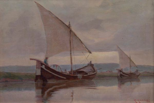 Renuccio Renucci : Navicelli  - Asta PARADE II - DIPINTI E SCULTURE DEL XIX E XX SECOLO - Associazione Nazionale - Case d'Asta italiane