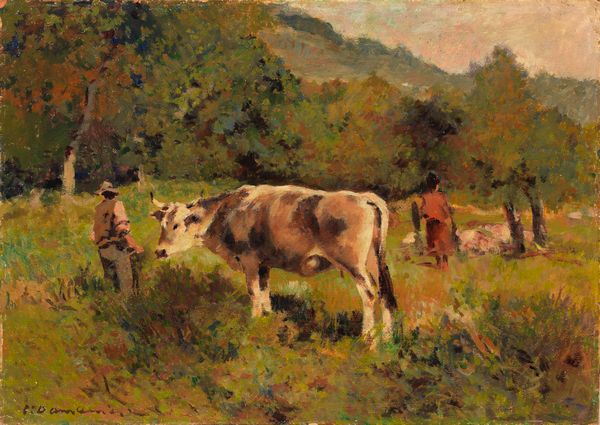 Carlo Domenici : Pascolo  - Asta PARADE II - DIPINTI E SCULTURE DEL XIX E XX SECOLO - Associazione Nazionale - Case d'Asta italiane