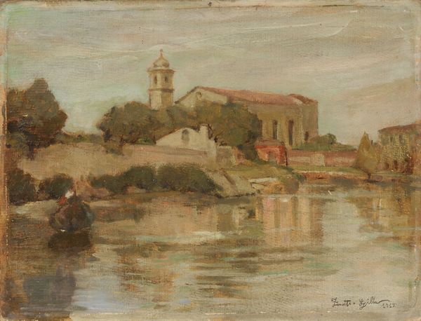 Vettore Zanetti Zilla : La Chiesetta degli Angeli di Murano  - Asta PARADE II - DIPINTI E SCULTURE DEL XIX E XX SECOLO - Associazione Nazionale - Case d'Asta italiane