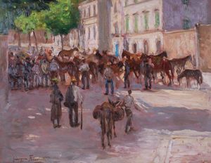 Giuseppe Fraschetti - Requisizione di quadrupedi a Sorano